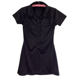 Vintage 🌸 90s Alternative Kids Black Polo Dress